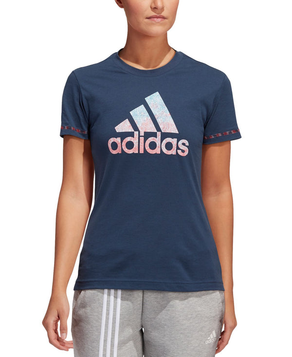 adidas Womens Badge of Sport Cotton Logo T-Shirt