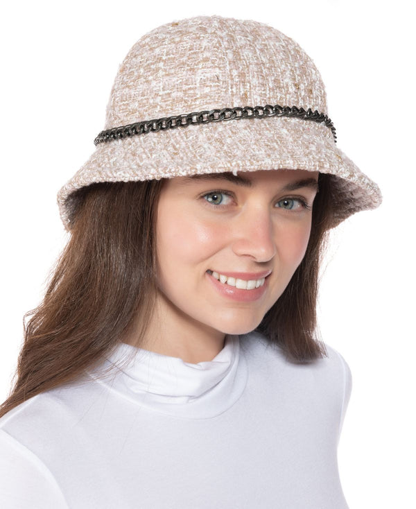 allbrand365 designer INC International Concepts Womens Chain Trim Cloche Hat,One Size