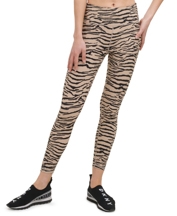 DKNY Womens Tiger print Printed 7/8 Leggings