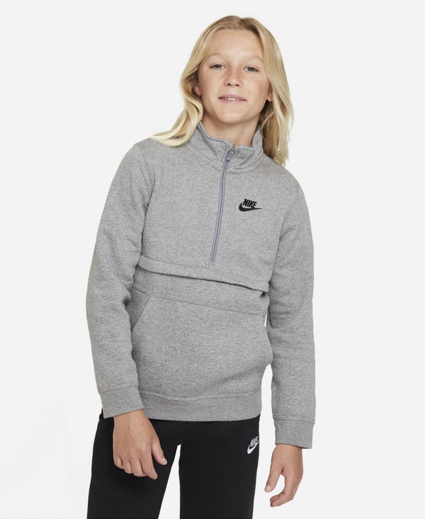 Nike Big Boys Sports Club Half Zip Fleece Sweatshirt,X-Large