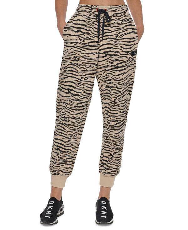DKNY Womens Tiger Print Relaxed Joggers