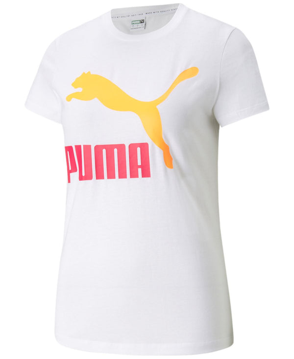 PUMA Womens Cotton Classic Logo T-Shirt,Small