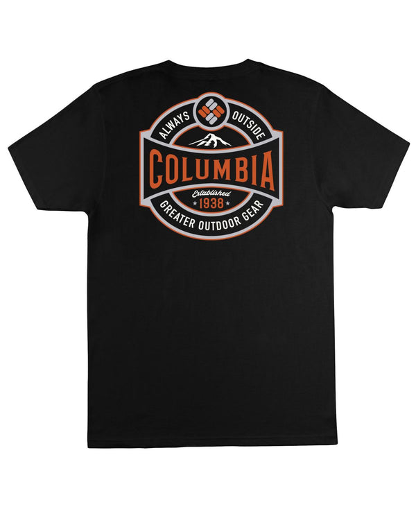 Columbia Mens Brews Short Sleeve T-shirt,Black,Small