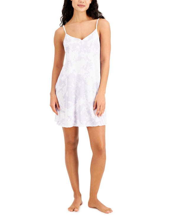 Jenni by Jennifer Moore Womens Ribbed Short Nightgown,Pastel Tie Dye,X-Large