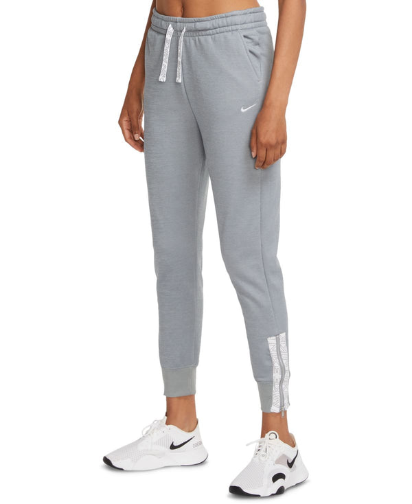Nike Womens Therma Zip Training Pants,Particle Grey/Htr/White,Medium