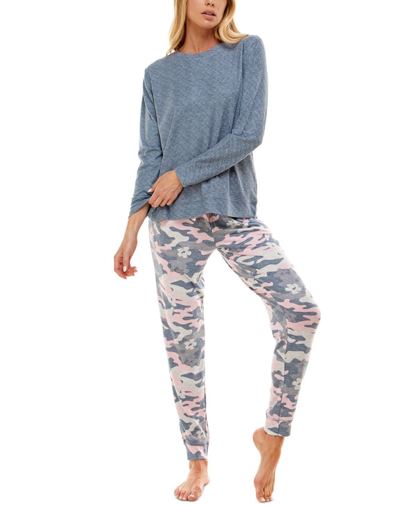 Roudelain Womens Whisper Luxe Waffled Pajama Set,Medium