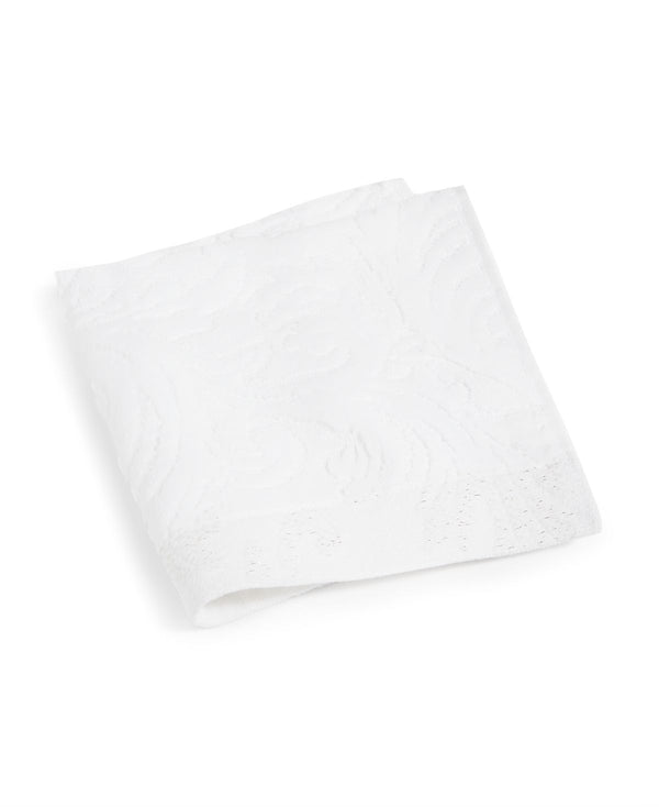 Hotel Collection Classic Textured Scroll Washcloth, One Size,White Gold Combo,One Size