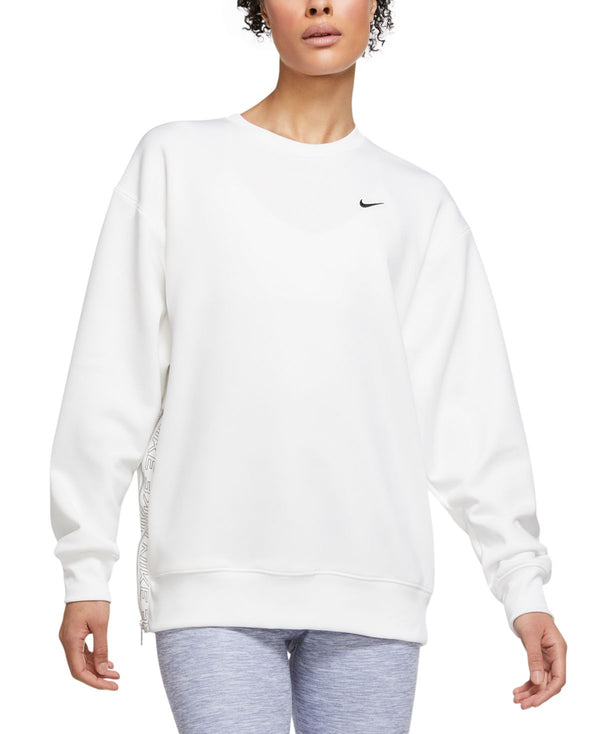 Nike Womens Therma-fit Fleece Training Top White/Black X-Large