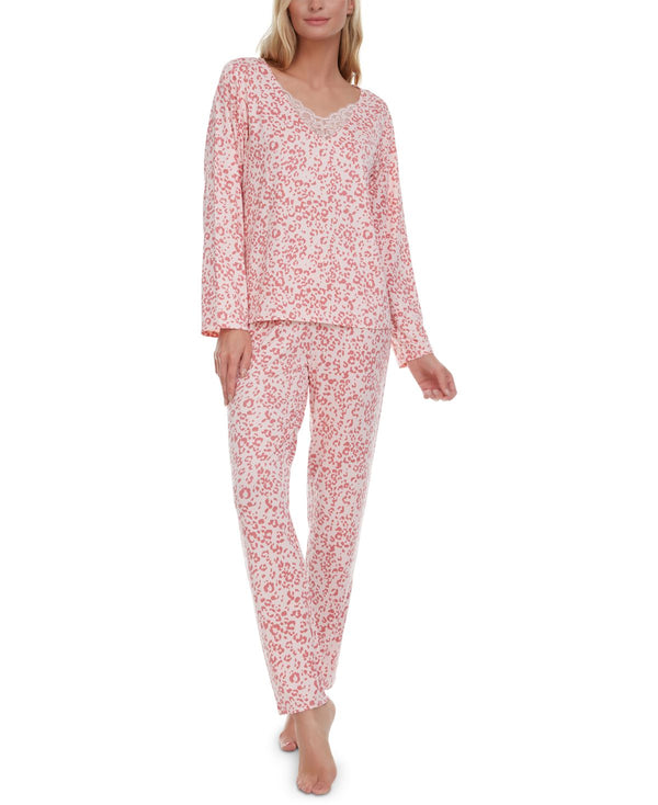 Flora by Flora Nikrooz Womens Jade Long Sleeve Pajama Set,Medium