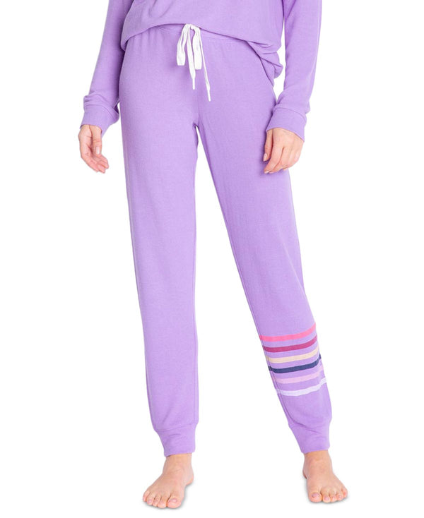 Insomniax Womens Butter Jersey Jogger Pajama Pants,Lilac,Medium