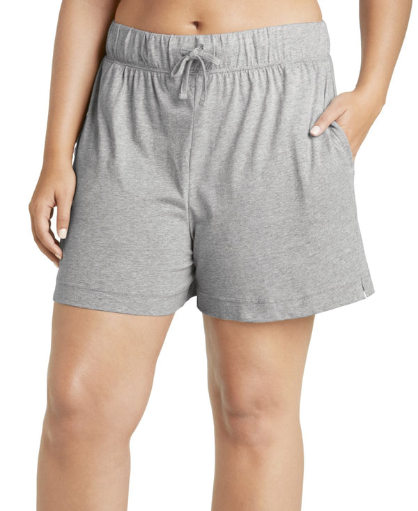 Jockey Womens Plus Size Knit Drawstring Boxer Pajama Shorts,3X