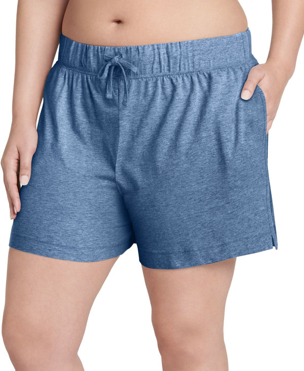 Jockey Womens Plus Size Knit Drawstring Boxer Pajama Shorts,2X