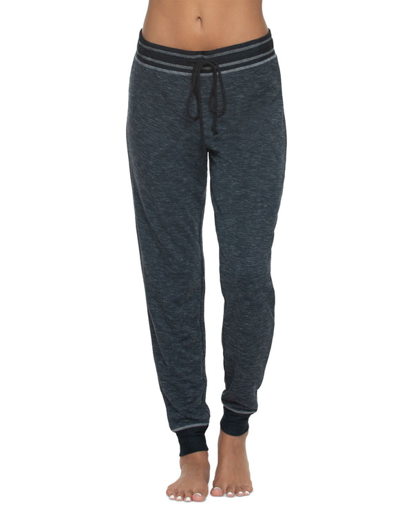 Felina Womens Taylor Jogger Pajama Pants,Black,Medium
