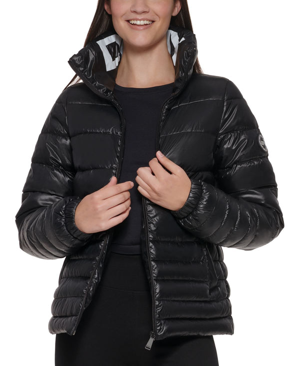 DKNY Womens Packable Puffer Jacket,Small