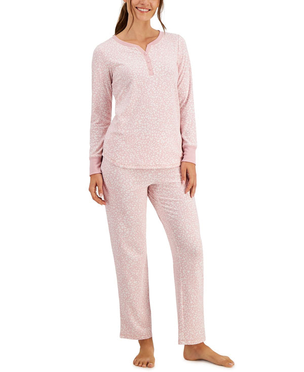allbrand365 designer Charter Club Womens Thermal Fleece Printed Pajama Set,X-Large