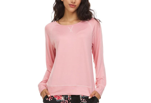 Flora by Flora Nikrooz Womens Solid T-Shirt,Dark Pink,X-Large