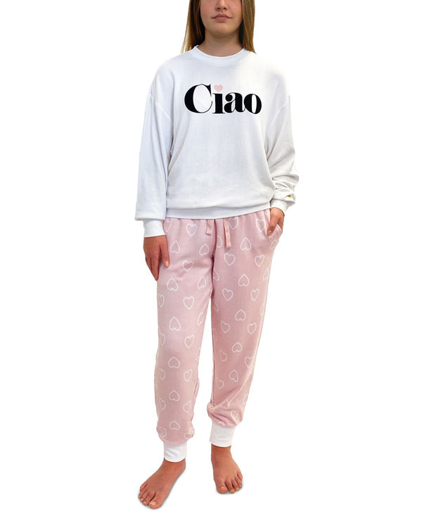 SUBURBAN RIOT Womens Ciao Long Sleeve & Jogger Pajama Set,XX-Large