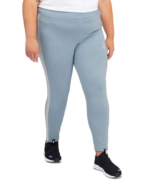 PUMA Womens Iconic Track Pants,Blue Fog/White,2X