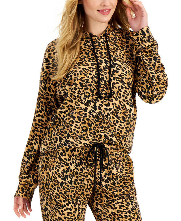 Jenni Womens On Repeat Hooded Pajama Top,Medium