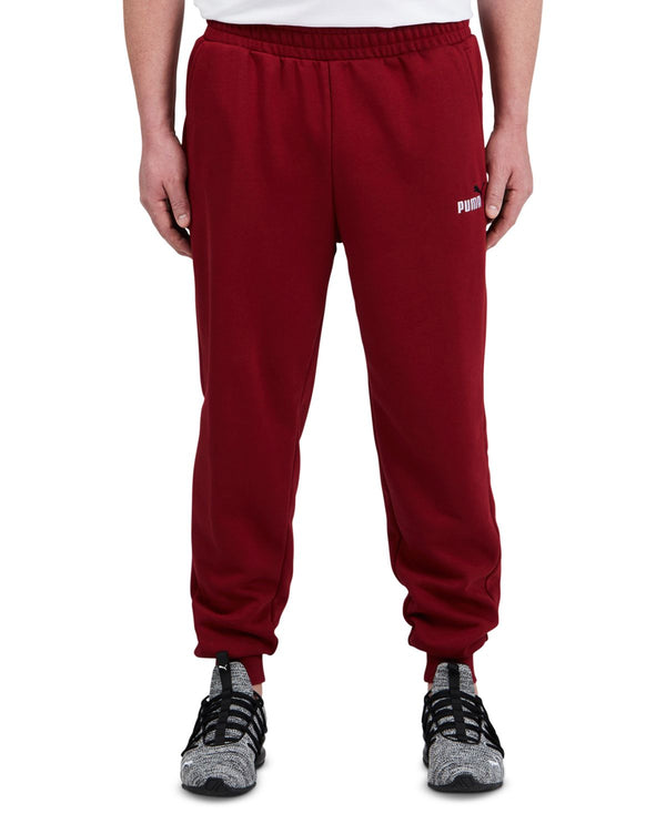 PUMA Mens Essential Embroidered Logo Sweatpants,Intense Red,XX-Large