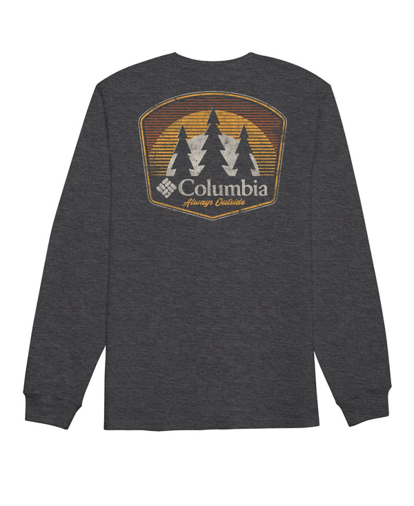 Columbia Mens Fade Graphic T-Shirt,Charcoal Heather,Medium