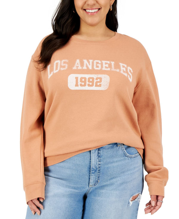 Love Tribe Womens Plus Size Los Angeles Graphic Sweatshirt,1X