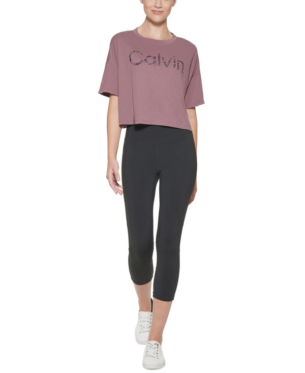 Calvin Klein Womens Performance Logo T-Shirt,Java,Medium