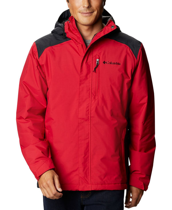 Columbia Mens Big & Tall Tipton Peak Insulated Jacket,Mountain Red/Black,X-Large Tall