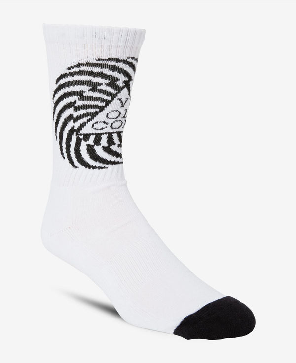 Volcom Mens Vibes Socks Pair,White,One Size