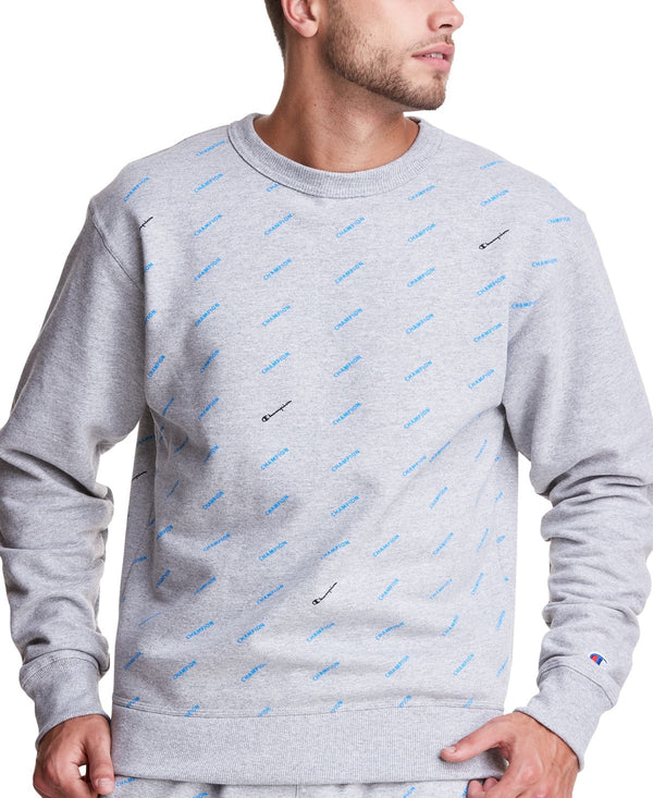 Champion Mens Logo-Print Fleece Sweatshirt,Large