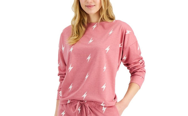 Jenni Womens Lightning Bolt Pajama Top,Small