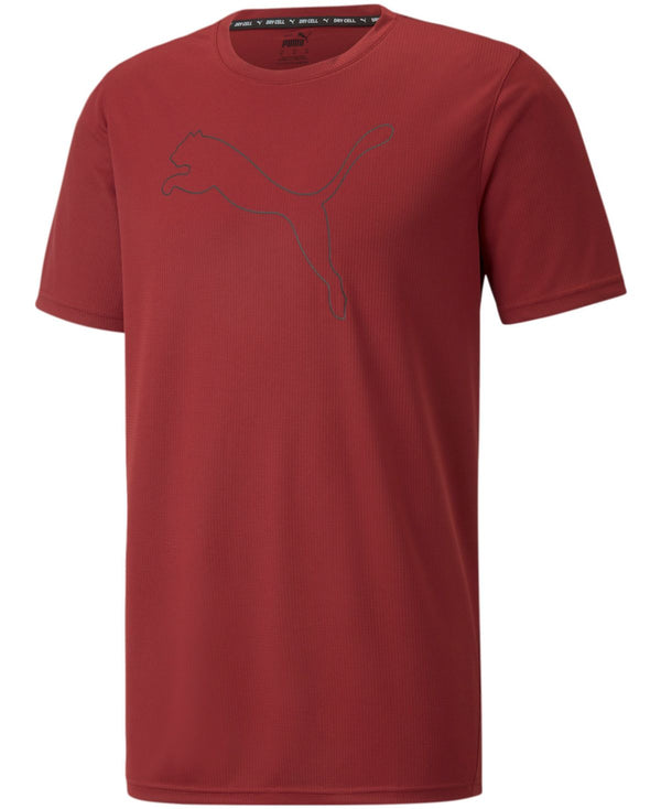 PUMA Mens Performance Logo T-Shirt,Red,XX-Large