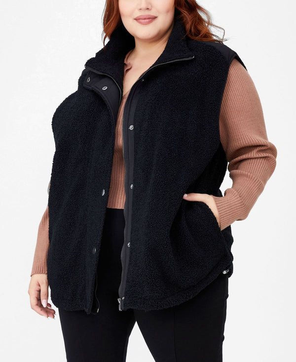 COTTON ON Womens Trendy Plus Size Cabin Fleece Vest Jacket,20W/22W