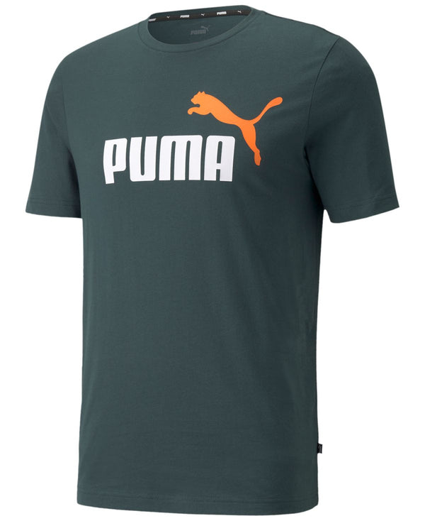 PUMA Mens Logo Graphic T-Shirt,Green Gables,XX-Large