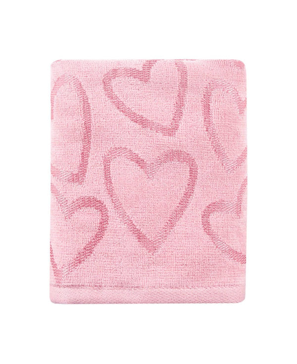 Martha Stewart Collection Hearts Hand Towel,Pink,One Size