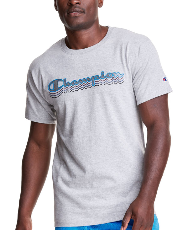 Champion Mens Classic Logo Graphic T-Shirt,Small