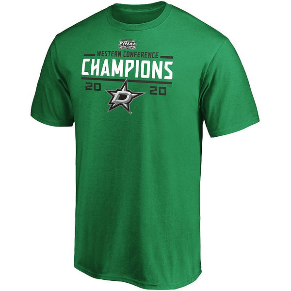 Dallas Stars Kelly Green 2020 NHL Conference Champs Wreak Havoc Short Sleeve T Shirt