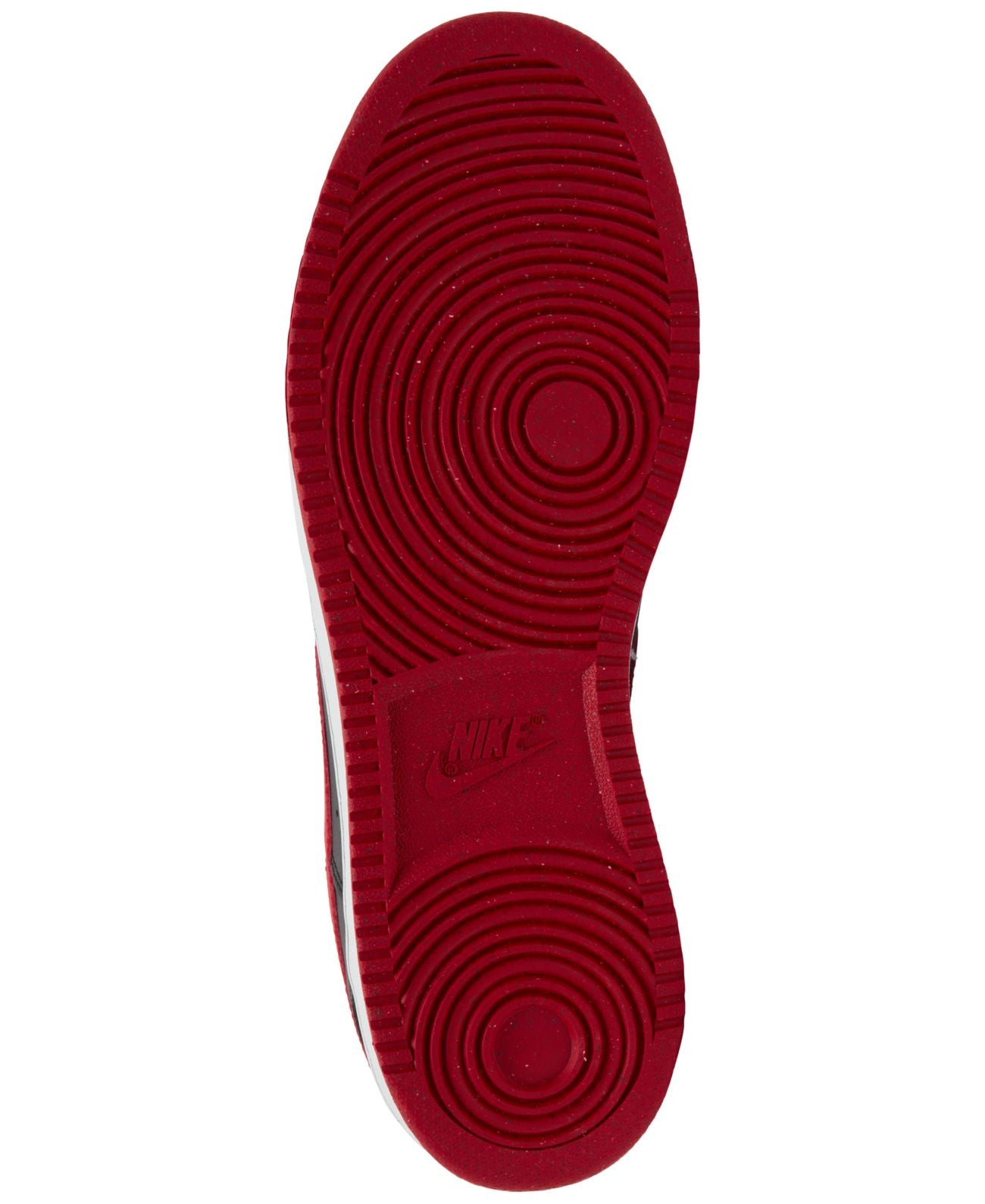 Nike Mens Court Vision Low Sneaker,Black/University Red