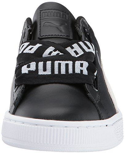 Puma Womens Black Basket Heart DE Sneakers