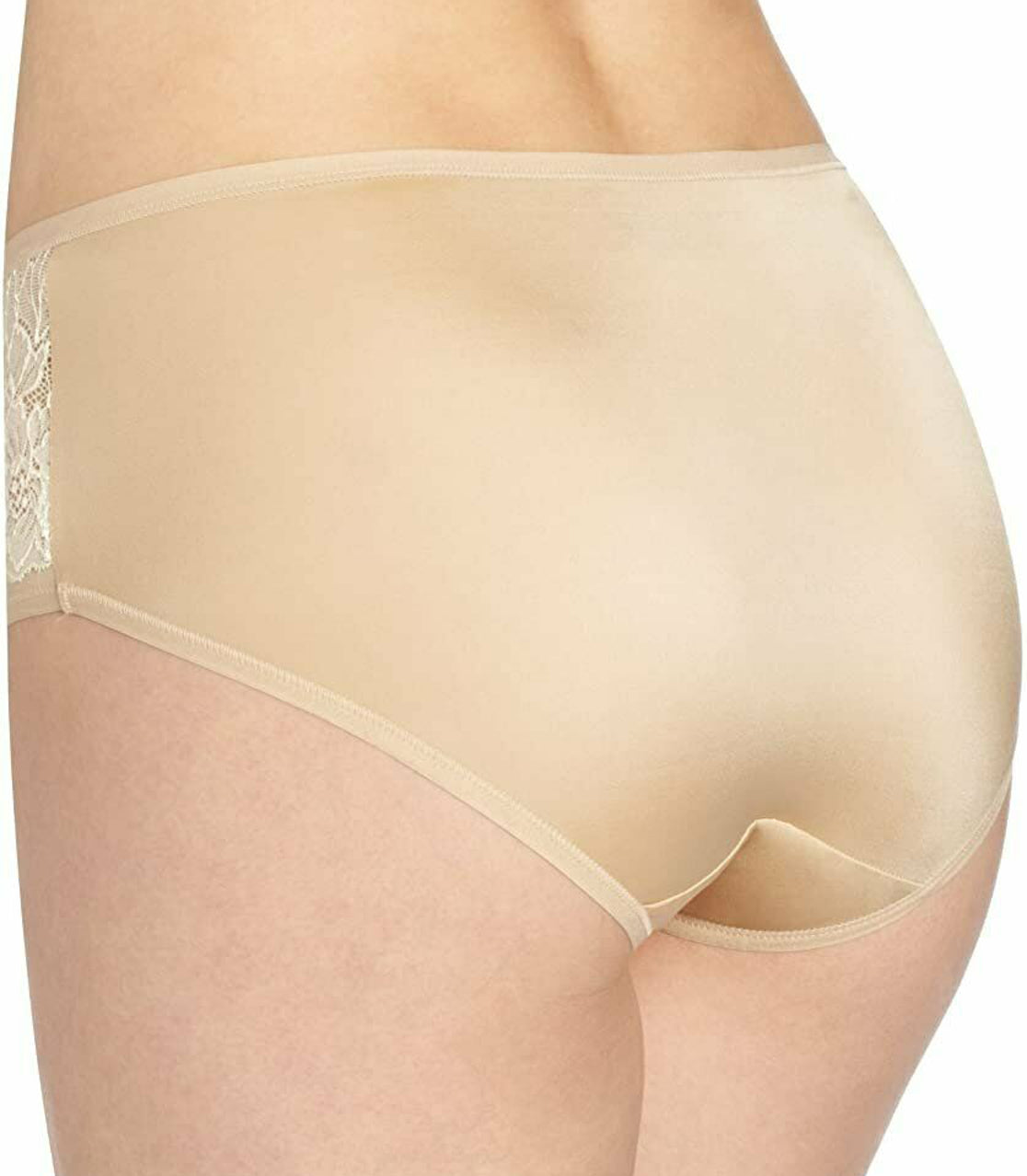 Bali Womens One Smooth U Comfort Indulgence Satin With Lace Hipster