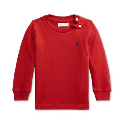 Polo Ralph Lauren Baby Boys Waffle Knit Cotton Tee,Red,12M