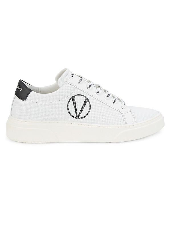 Valentino by Mario Valentino Mens Logo Leather Sneakers,10.5M