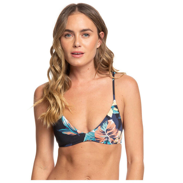 Roxy Womens Printed Beach Classics Fixed Triangle Bikini Top