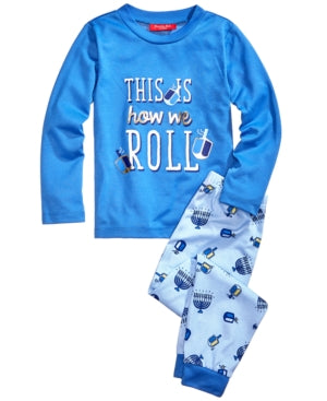 Family Pjs Big Kids Hanukkah 2 Piece Pajama Set
