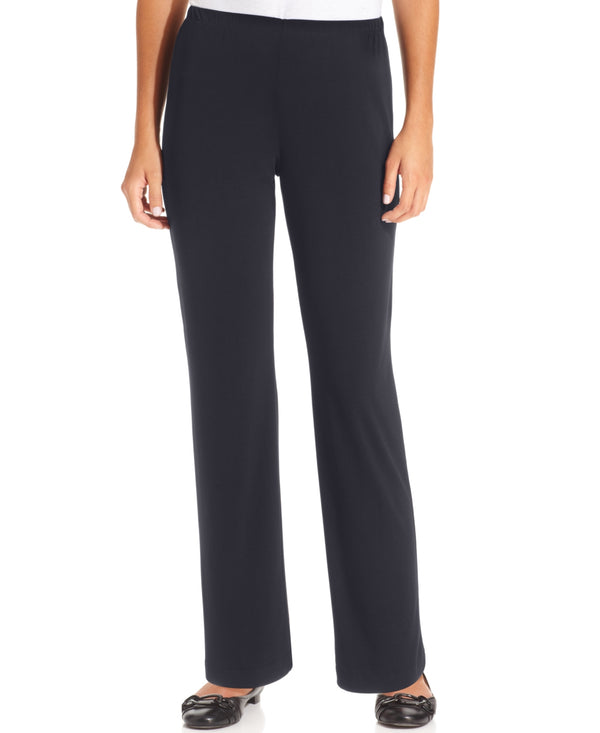 NY Collection Womens Petite Pull On Straight Leg Pants