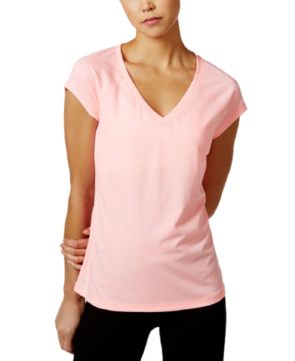 Ideology Womens Heathered Performance T-Shirt,Spring Tulip,X-Small