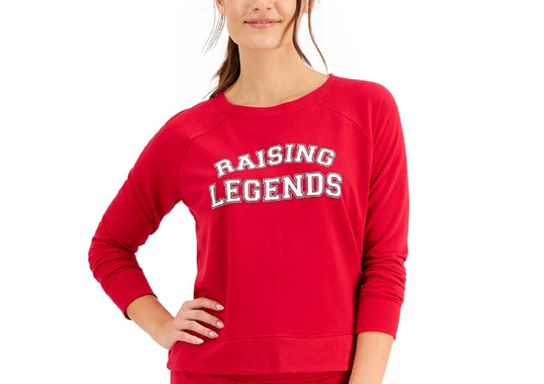 Family Pajamas Womens Raising Legends Pajamas Top,Candy Red,Medium