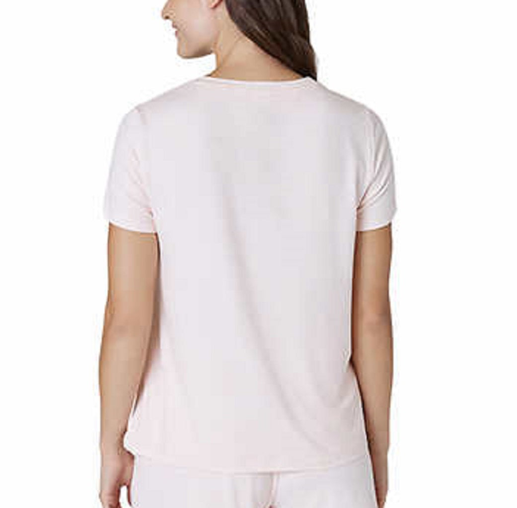 Eddie Bauer Womens Solid Short Sleeves T-Shirt,Pink Multi,XX-Large