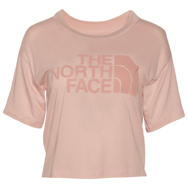 The North Face Womens Cotton Cropped T-Shirt,Sand Pink,X-Large
