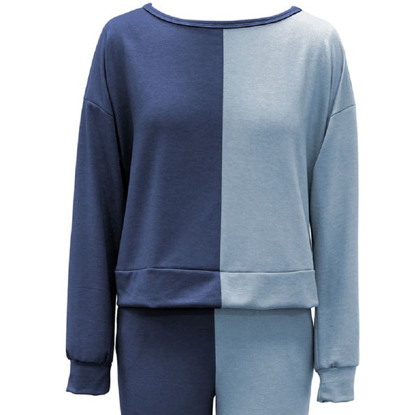 Jenni by Jennifer Moore Womens Colorblocked Pajama Top,Baby Blue,XX-Large